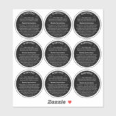 Waarschuwingsetiket voor kaartenproducten sticker (Vel)