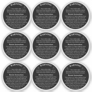 Waarschuwingsetiket voor kaartenproducten sticker