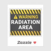 Waarschuwingsgebied voor straling sticker (Vel)