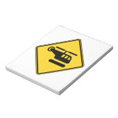 Waarschuwingshefschroefbordje Notitieblok (Gedraaid)