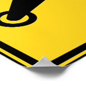 Waarschuwingshefschroefbordje Poster (Hoek)