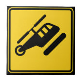 Waarschuwingshefschroefbordje Tegeltje (Voorkant)