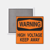 waarschuwingshoogspanning magneet (Voorkant / Achterkant)