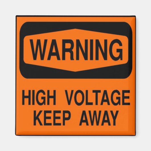 waarschuwingshoogspanning magneet (Voorkant)