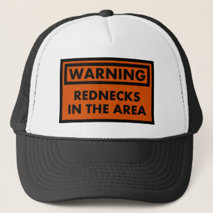 Waarschuwingsknikken in het gebied trucker pet