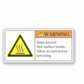 Waarschuwingsknipperetiket Sticker (Voorkant)