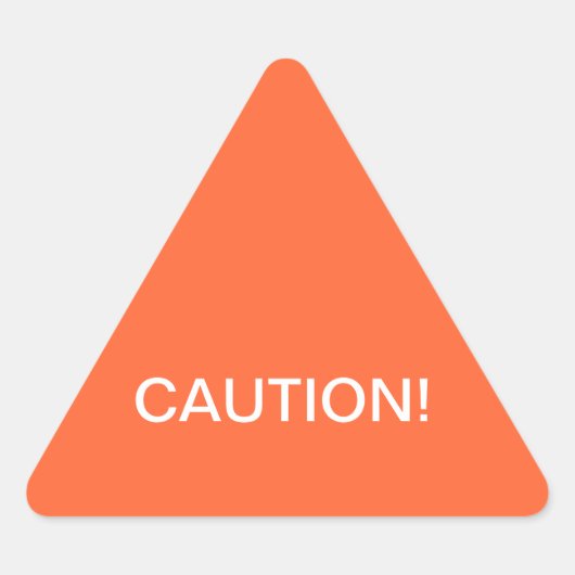 WAARSCHUWINGSLABEL DRIEHOEK STICKER (Voorkant)