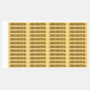 Waarschuwingslabel voor baby honingpot deksel veil labels