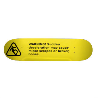 Waarschuwingslabel voor skateboard met pictogram