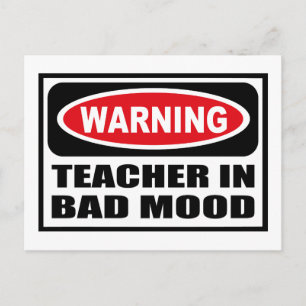 Waarschuwingsleerapparaat in BAD MOOD Briefkaart