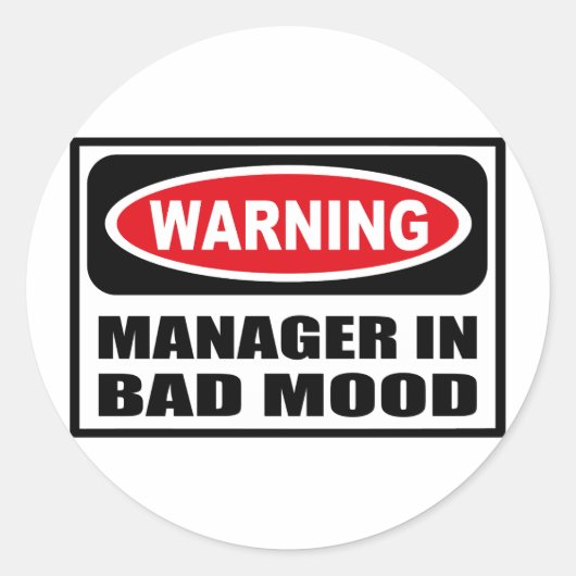WAARSCHUWINGSMANAGER IN SLECHTE STEMMING STICKER (Voorkant)