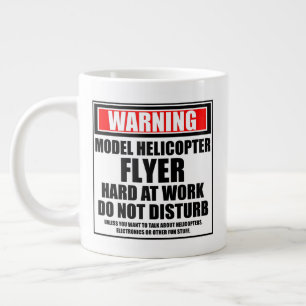 Waarschuwingsmodel Helikopter Flyer, hard op het w Extra Grote Beker