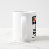 Waarschuwingsmodel vliegtuigbrochure hard op het w extra grote beker (Achterkant)