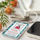 Waarschuwingsnummer medische allergie Contact opne Sleutelhanger (Voorkant Rechts)