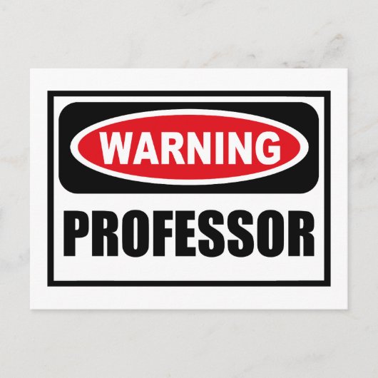 WaarschuwingsPROFESSOR-Briefkaart Briefkaart (Voorkant)
