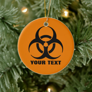 Waarschuwingssein van het Symbool Biohazard van de Keramisch Ornament