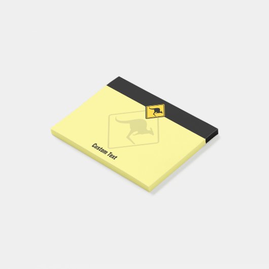Waarschuwingssignaal voor kangoeroe post-it® notes (Schuin)