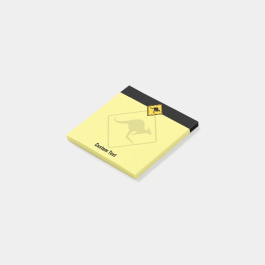 Waarschuwingssignaal voor kangoeroe post-it® notes (Schuin)
