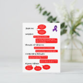 Waarschuwingssignaalkaart Briefkaart (Staand voorkant)