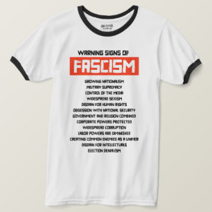 Waarschuwingssignalen van fascisme t-shirt