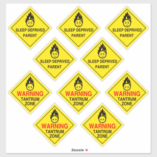 Waarschuwingsstickers voor ouders sticker (Vel)