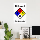 Waarschuwingssymbool Ethanol MSDS Poster (Thuiskantoor)