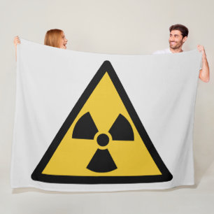Waarschuwingssymbool voor straling (radioactief ge fleece deken