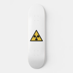 Waarschuwingssymbool voor straling (radioactief ge skateboard