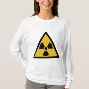 Waarschuwingssymbool voor straling (radioactief ge t-shirt