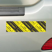 waarschuwingsteken in aanbouw bumpersticker (Op auto)
