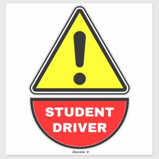 (waarschuwingsteken) Studentenchauffeur Sticker (Vel)