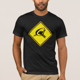 waarschuwingsteken voor haaien t-shirt