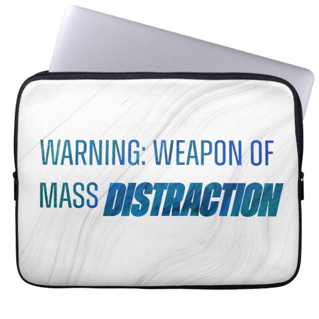 Waarschuwingswapen van massaafleiding laptop sleeve (Voorkant)