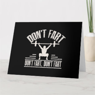 Waarvan Fart Funny Ness Gym Workout Weights Squat Kaart