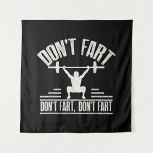 Waarvan Fart Funny Ness Gym Workout Weights Squat Wandkleed