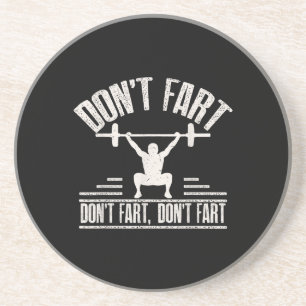 Waarvan Fart Funny Ness Gym Workout Weights Squat Zandsteen Onderzetter