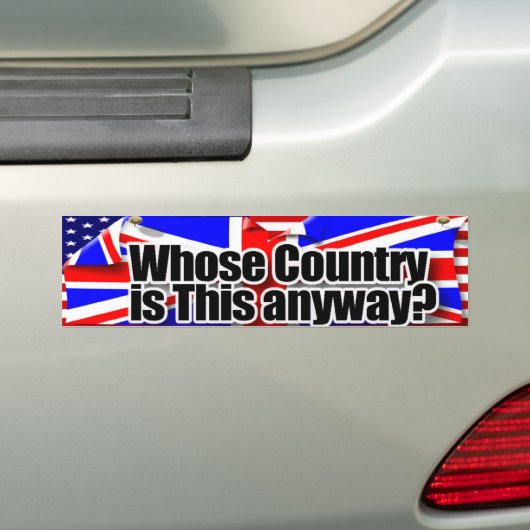waarvan het land bumpersticker (Op auto)
