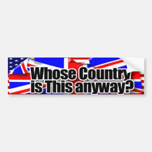 waarvan het land bumpersticker