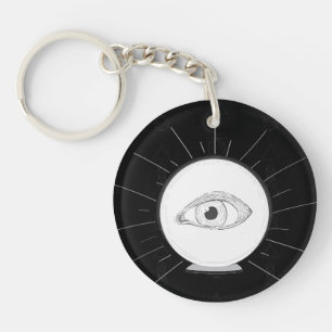 Waarzegger Oog Ziener Esoterische Kristallen Bol Sleutelhanger