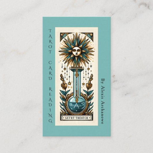 Waarzeggerij Tarotkaart Lezers Visitekaartje (Voorkant)