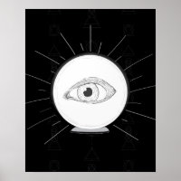 Waarzegster Oog Ziener Esoterische Kristallen Bol