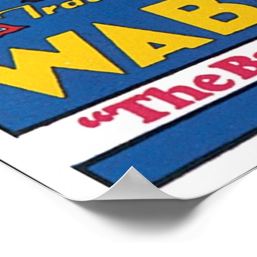 Wabash Banner Route Affiche ferroviaire (Coin)