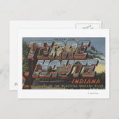 Wabash River - Grote lettertjes Briefkaart (Voorkant / Achterkant)