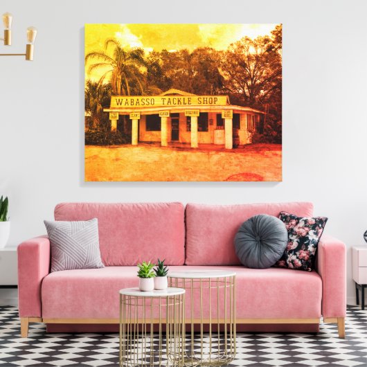 Wabasso Tackle Shop Canvas Afdruk (Insitu (Woonkamer))