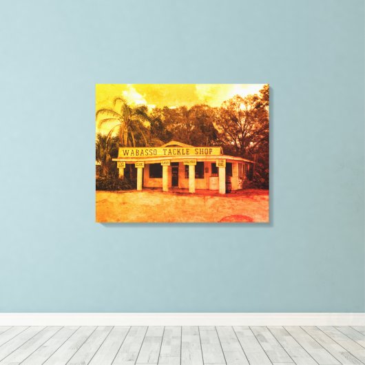 Wabasso Tackle Shop Canvas Afdruk (Insitu (Houten vloer))