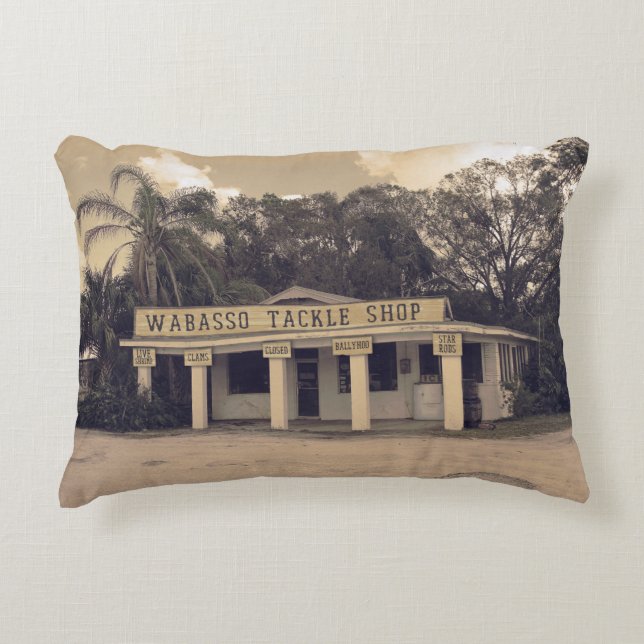 Wabasso Tackle Shop Coussin Vintage (Devant)