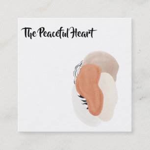 *~* Wabi Sabi Abstracte Eenvoudige Minimale Inkt A Vierkante Visitekaartje