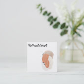 *~* Wabi Sabi Abstracte Eenvoudige Minimale Inkt A Vierkante Visitekaartje (Staand voorkant)