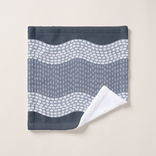 Wabi Sabi Abstracte rivier, Navy Blue, slate Bad Handdoek (Wasdoekje)