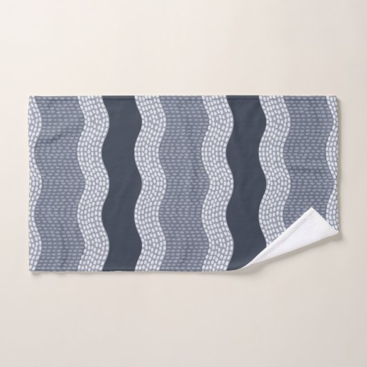 Wabi Sabi Abstracte rivier, Navy Blue, slate Bad Handdoek (Handdoek)